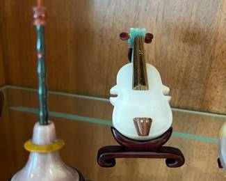 Vintage miniature Jade Musical Instruments