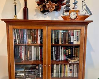 Double Door Display Curio Cabinet Book Case