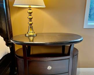 BEAUTIFUL King size bedroom set including oval tall nightstand. All pieces priced individually.