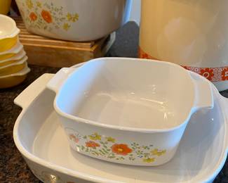 Corning ware Wildflower casserole dishes