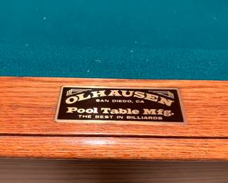 OLHAUSEN POOL TABLE