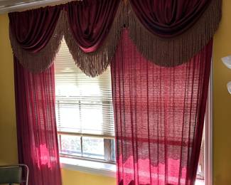 Curtains are for sale.  