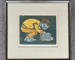 Original Jack Rabbit Pencil Signed Framed
