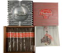 FULL BOX of Cao Flathead 770 Big Block 24 Cigars With Heavy Metal Cao Flathead Ashtray
