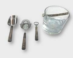 Tiffany & Co Sterling Silver Three Piece Barware Tool Set W/ Ice Bucket
