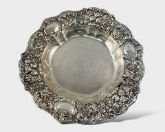 Antique 835 Silver Repousse Bowl 276 Grams
