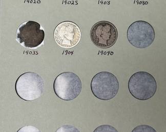 1892-1904 Barber Quarters Coin Book Set 37 Coins Partial Quarter Set	7.75x6in		107056
