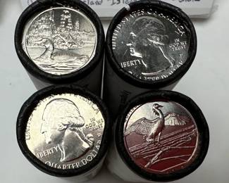 10 Rolls Uncirculated 2018 American the Beautiful Quarters Apostle Islands Voyageurs Block Island	Box:1.25x4x6in		107072
