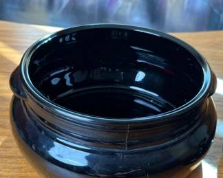 Vtg 1930s L.E. Smith Mount Pleasant Black Amethyst Serving Bowl/Dish & Serving Tray 	9.5in H & 10.5in Diameter 		110041
