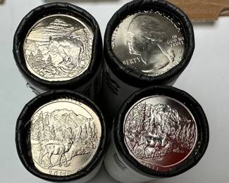 8 Rolls Uncirculated 2011 American the Beautiful Quarters Glacier Olympic Vicksburg Chickasaw	Box:1.25x4x6in		107066
