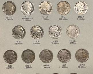 1913-1938 Buffalo Nickel Coin Book Set 66 Coins 	7.75x6in		107087