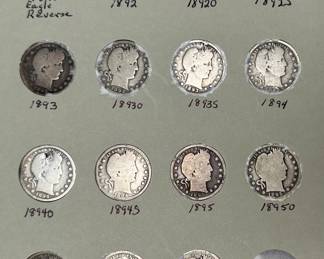 1892-1904 Barber Quarters Coin Book Set 37 Coins Partial Quarter Set	7.75x6in		107056

