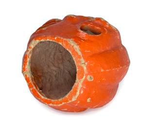 Antique Halloween Paper Mache Jack O Lantern pumpkin