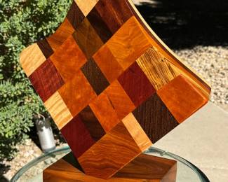 Paul LaMontagne Wood Sculpture Multi-Wood Wedge 	15x5.5x13in		130004
