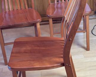 4pc Amish Shaker Cherry Wood Slat Back Side Chairs 	41.5x18.5x23in		104035
