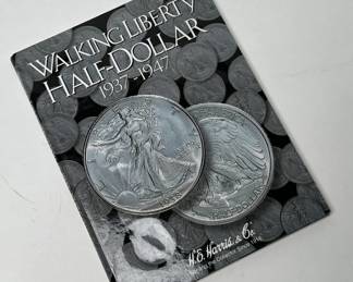 1937-1947 Walking Liberty Silver Half-Dollar Coin Book Set Complete 31 Coins 	7.75x6in		107047
