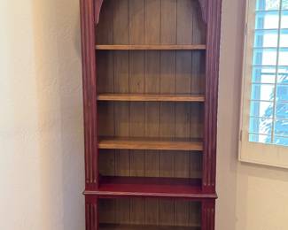 Carved wood Bookcase Book Shelf 	84x36x14in		117017
