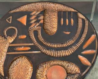 Robert Bob Guthrie Art Repousse Copper Art Wall Disc 	1in x 22in Diameter 		130008
