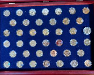 40 Coin Morgan Mint Golden Presidential Dollar Collection The Compete Gold Presidents Coin Set Complete	Case: 2.5x17x12in		107002
