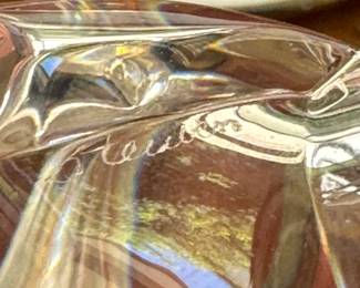 Steuben Glass Turtle Dove Paperweight No. 8397 Love Object Bernard X. Wolff  Heart Love Birds Signed	2x3x2.5in		130001
