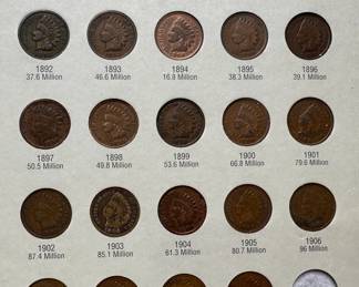 1857-1909 Flying Eagle & Indian Head 1 Cent Penny  Book Set 59 Coins 	7.75x6in		107089