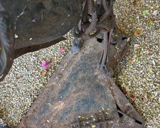 Vintage Scrap Metal Horse Sculpture Signed Rustic Brutalist Rebar EHX	42 x 10 x 30in		104022
