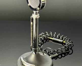 Vintage Astatic D-104 Mic on Stand CB Ham Radio Microphone D104  	12in H x 5.5in Diameter Base 	2lbs 8oz	970098
