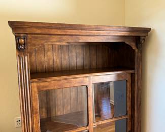 Ashley Furniture Rowley Creek Bookshelf Birch Stain Finish D534-60 Glass Door Lighted Bookcase 	76x47.5x18in		117004
