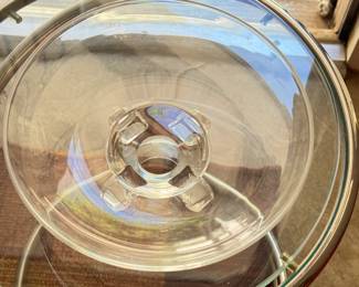 John Dreves Steuben Scroll Base Footed Bowl Signed 	2.75in H x 8.25in Diameter 		130002
