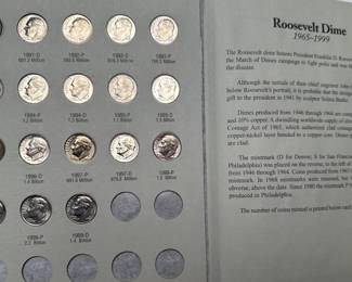 1946-2022 Roosevelt Dime Coin Book Set 178 Coins 3 Books	7.75x6in		107084
