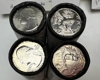 10 Rolls Uncirculated 2018 American the Beautiful Quarters Apostle Islands Voyageurs Block Island	Box:1.25x4x6in		107072
