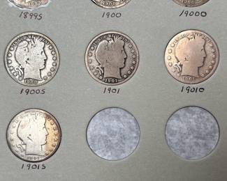 1892-1901 Barber Silver Half-Dollar Coin Book Set 30 Coins 	7.75x6in		107079
