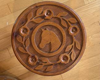 Artist Made Southwest Rustic Western Stool 	18in H x 14.25in Diameter 		104031
