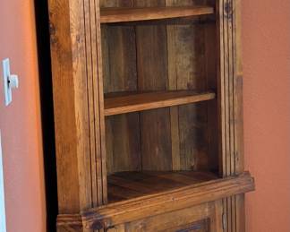 Rustic Mexican Carved Wood Corner Cabinet	75.25x 25.75 x 25.75in		104045
