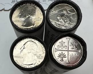 10 Rolls Uncirculated 2019 American the Beautiful Quarters Lowell Mariana Island Guam Frank Church 	Box:1.25x4x6in		107073
