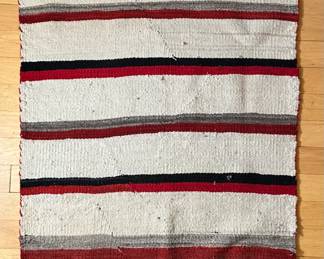 Circa 1900 Navajo Double Saddle Blanket Native American Weaving 	57x30.5in 		104018
