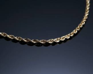 14kt Gold Michael Anthony Rope Chain Necklace 21.5in 14k 3mm	21.5in Long 3mm Thick 	13.51 grams 	614059
