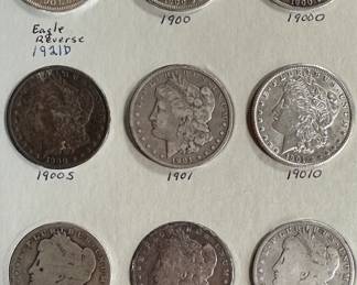 1900-1921 Morgan Silver Dollar Coin Book Set 19 Coins 	7.75x6in		107008