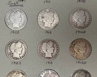 1911-1915 Barber Silver Half-Dollar Coin Book Set 15 Coins 	7.75x6in		107049
