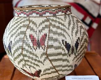 Darien Rainforest Basket Butterfly Design Wounaan & Embera Tribes Indians	7in H x 5.25in Diameter at rim 		104008
