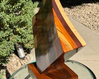 Paul LaMontagne Wood Sculpture Multi-Wood Wedge 	15x5.5x13in		130004

