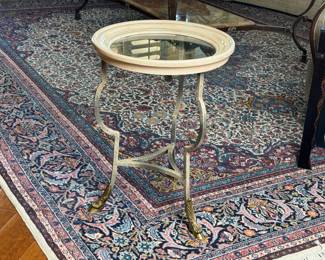 Hoof Foot Glass Top Pedestal/Plant Stand	22.5x16.5in dia		117008
