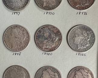 1892-1899 Morgan Silver Dollar Coin Book Set 25 Coins 	7.75x6in		107005