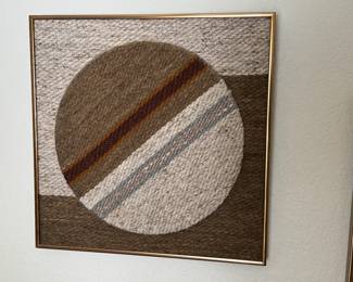 2pc 1980s Modern Fabric Art Grey Expose Duo Nina Arnold	Frame: 18.5x18.5in		130014
