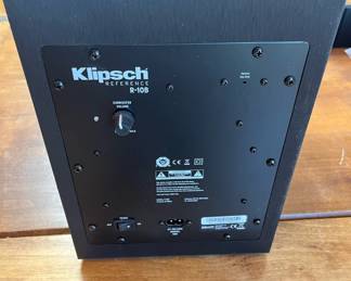 Klipsch R-10B Sound Bar and Subwoofer	Subwoofer: 13x8x16 Soundbar: 6x40x3		105021
