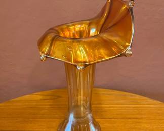 Imperial Marigold Carnival Glass Large Flower Vase 	11.5x8x6	2lbs	108005
