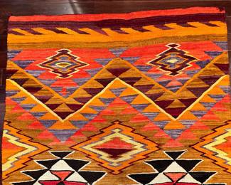 8x5ft Circa 1880 Navajo Transitional Eye Dazzler Blanket Rug Native American Weaving 	96x64in		104019