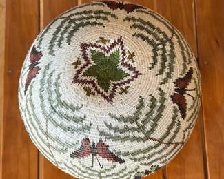 Darien Rainforest Basket Butterfly Design Wounaan & Embera Tribes Indians	7in H x 5.25in Diameter at rim 		104008
