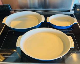 Set of 3 Le Creuset Ceramic Baking Dishes 	2.5x16x10.5 & 2x11.5x7		105008
