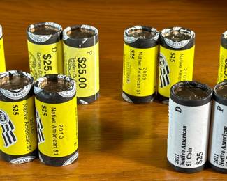 2006-2011 Sacagawea Native American Golden Dollar Coin Rolls P&D 12 Rolls 			107030
